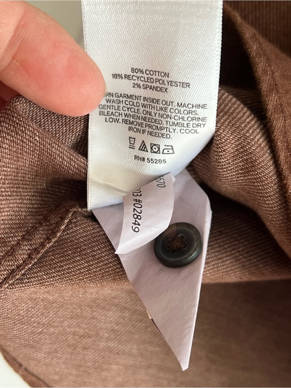 Express Men's Copper/Brown Button Front Shirt - Picture 6 of 6